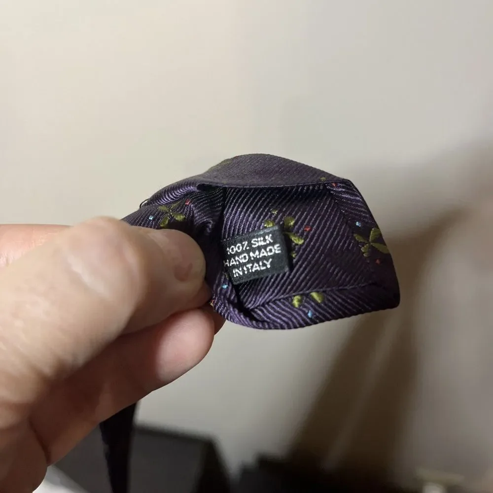 Barney's‎ New York 100% Silk Men's Tie Purple Plum Office Business